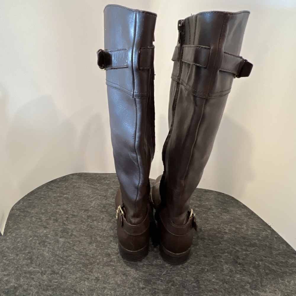 Lauren Ralph Lauren Simone Women's Brown Leather Knee-High Boots Size 8B. - Picture 6 of 16